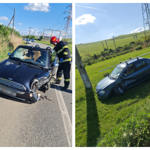 Accident rutier la Apahida-Cojocna: Minor de 4 ani transportat la spital după ce mașina sa a ajuns în câmp - Foto