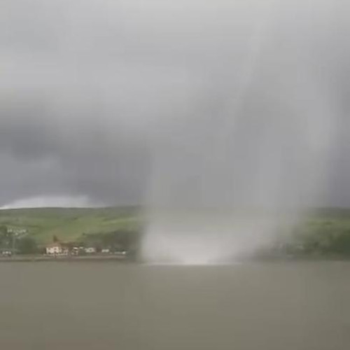 Tornadă pe Lacul Mărinești din Cluj