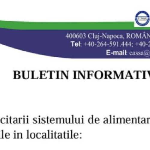 Compania de Apă Someș anunță oprirea furnizării apei potabile în mai multe localități