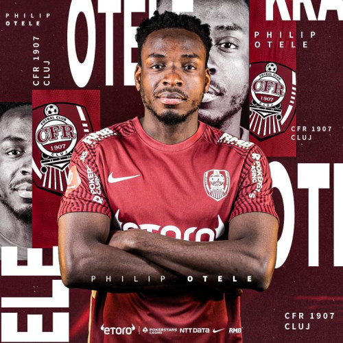 Atacantul Philip Otele a fost vândut de CFR Cluj